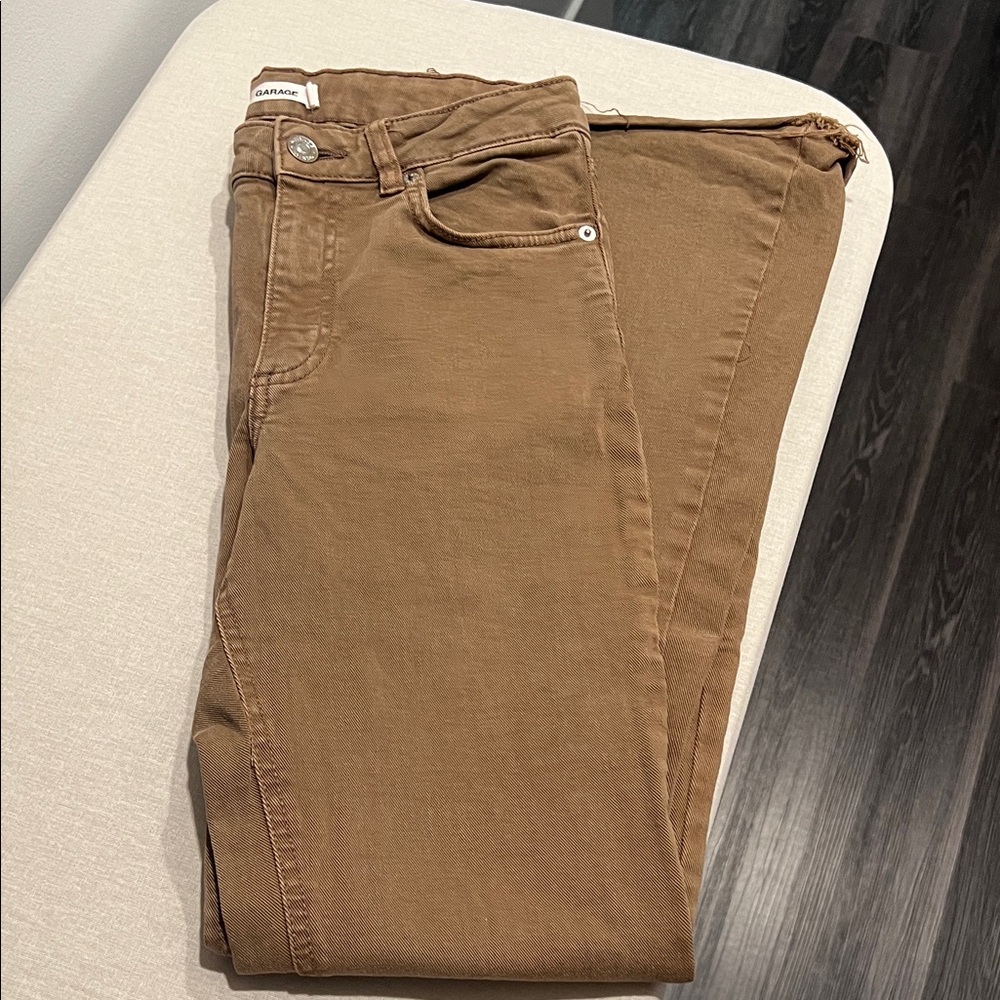 Garage Tan Boot-Cut Pants